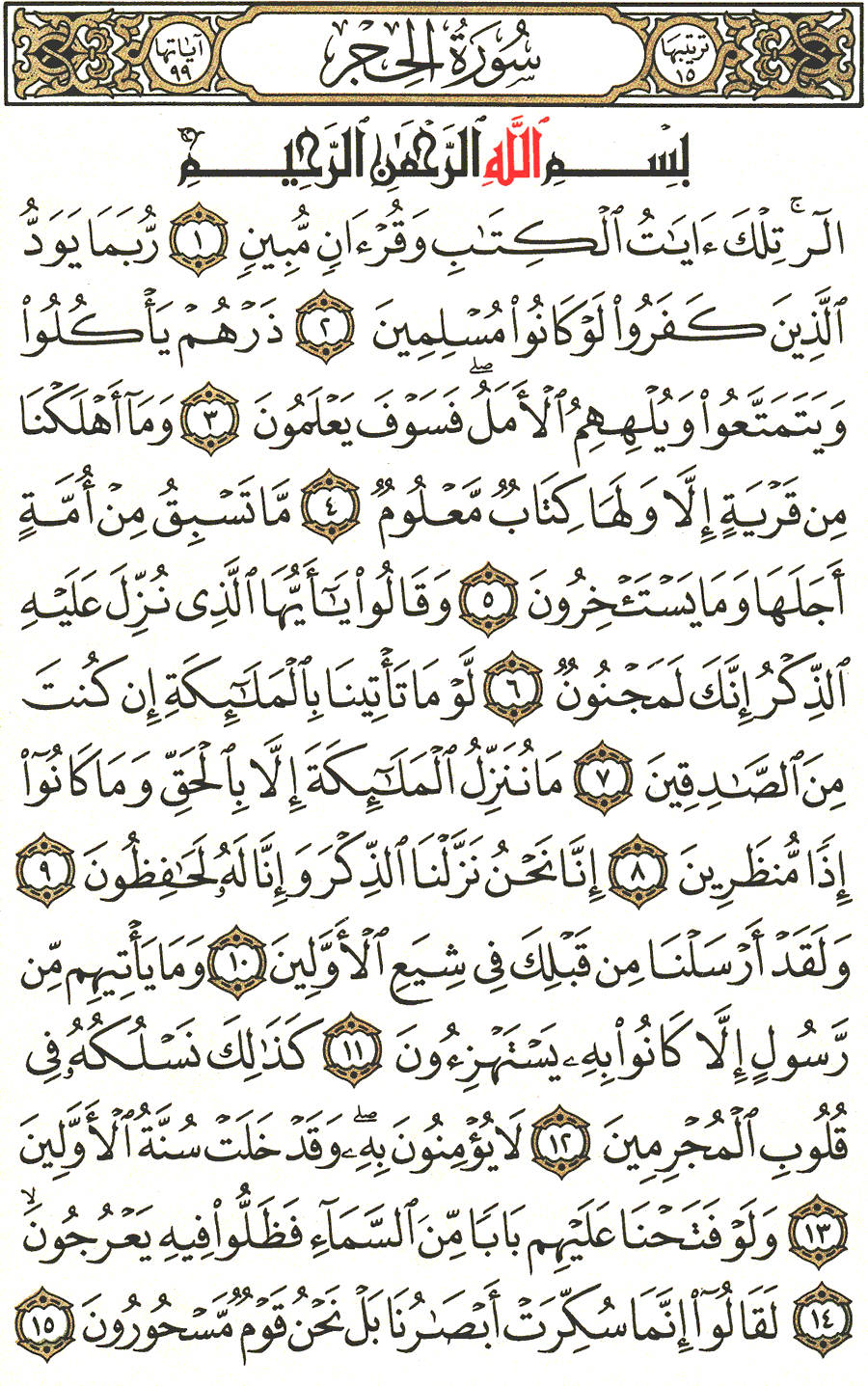 Page No 262   The Noble Quran  