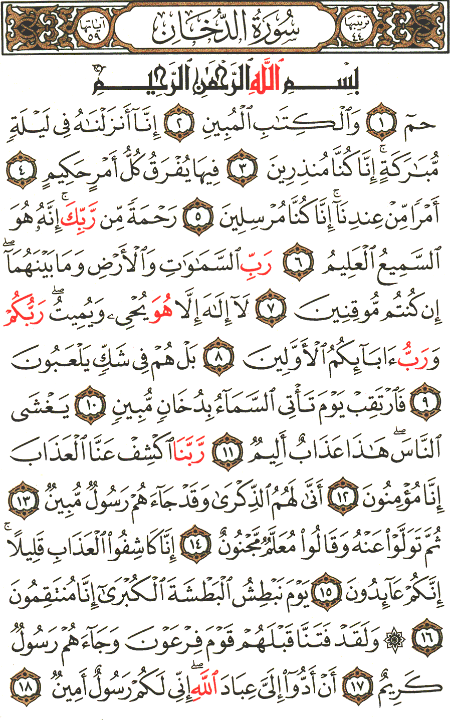 Page No 496  The Noble Quran  
